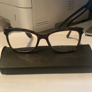 PRADA EYEGLASSES WITH CASE AND CLOTH